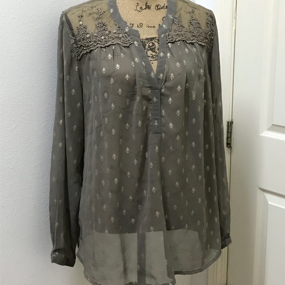 Plus size beaded blouse